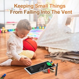 Floor Register Vent Cover- 4"x12" Air Vent Screen Mesh, Frame Tape Perfect for Multiple Material Air Vent Filters (4-Packs)- Black