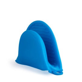 Silicone Oven Mitts, Heat Resistant Kitchen Pot Holders, Blue, Set of 2