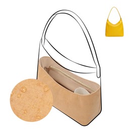 DGAZ Lightweight Purse Organizer Insert for Goyard-HoboBags,silk and DupontPaper handbag inner for Luxury Bag(Chai,HoboBag)