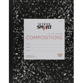 School Smart Flexible Cover Ruled Composition Book, 48 Sheets, 9-3/4 x 7-1/2 Inches