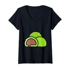 Womens Really Like Mochi Sweet New Year Dessert V-Neck T-Shirt