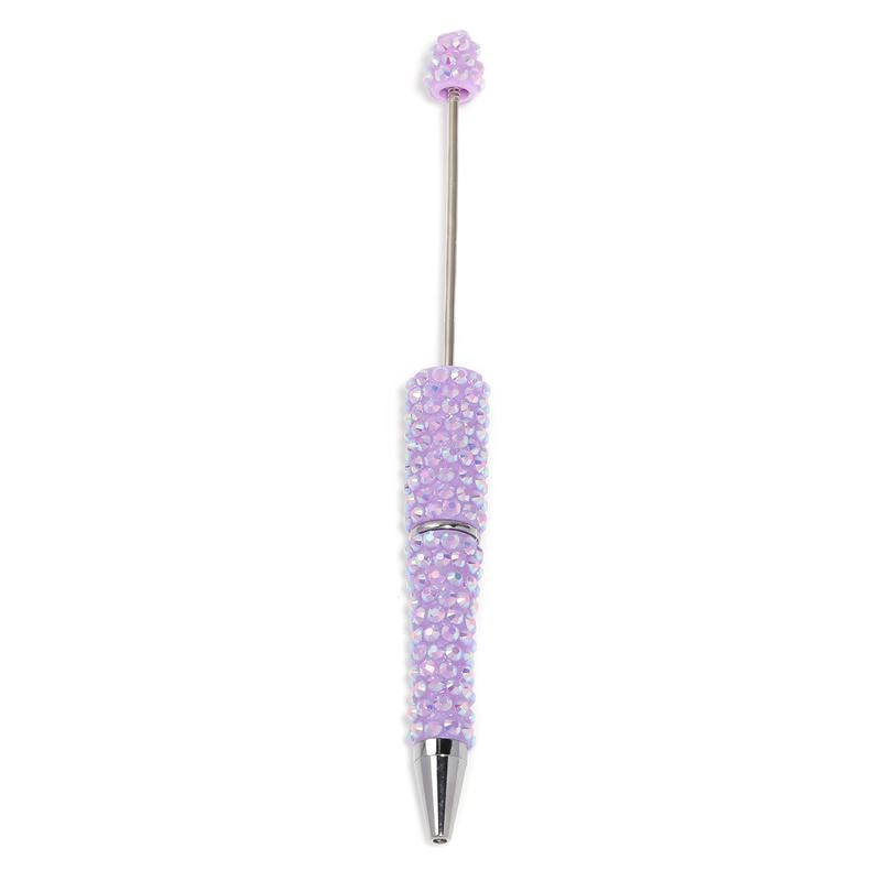 【P160】5pcs Beadable Pens in Solid Colors with Rhinestones and Flatback