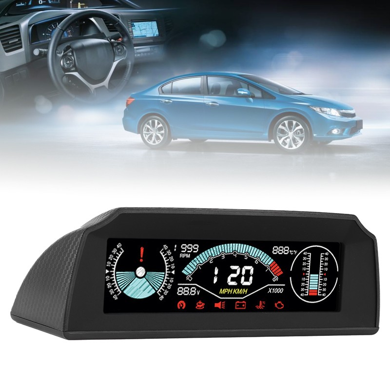 Computer Head Up Display Slope Meter Car Speedometer Compass Display