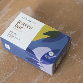 ATTITUDE ATTITUDE Body Soap Bar, Natural Origin, Protects and Softens Dry Skin, Coconut & Olive Oils, For Men and Women, EWG Verified & Vegan, Sea Salt, 113 g