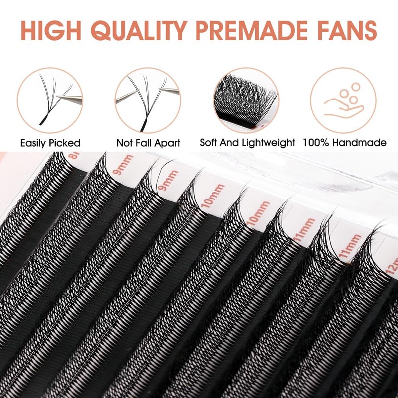 NATUHANA WW Clover Eyelash Extension 0.07 mm D Curls 9-15