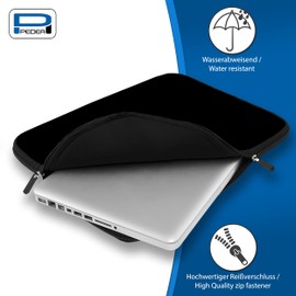 Pedea Laptop Hülle - Laptoptasche 13 Zoll aus Neopren - Laptop Schutz schwarz - dünne Neoprenhülle zum sicheren Verstauen - Schutzhülle für Ihren Laptop - wasserabweisend