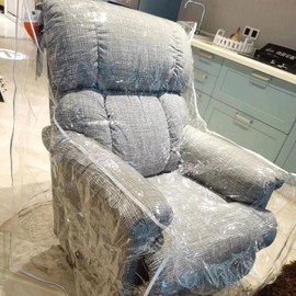 wokire Heavy Duty Plastic Recliner Cover Pets | Cat Dog Scratching Protector Clear Vinyl Waterproof Sofa/Couch Covers,Furniture Living Room Chairs for Storage and Moving 36" W - Armchair（1 Pack）