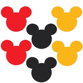 Wozoohyi Mouse Theme Party Supplies 48Pcs - Animal Silhouette Cutouts for Bulletin Board Home Decor, 6.3 Inch Craft Paper Cut Outs with 50 Adhesive Points (48)