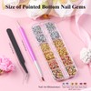 4200 Pcs Nail Art Rhinestones Kit,2-3mm Shiny Gold/Silver/Mixed Colors Rhinestones,3D