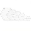 6 Pieces Hexagon Quilting Templates Set (1In,1.5In,2In,3In,4In,5In) with 1/4" Seam