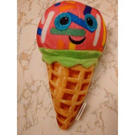 "Handmade" WAFFLE CONE ICE CREAM STRAWBERRY W/ COLORFUL SPRINKLES 8 INCHES SMILEY FACE DIET