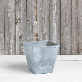 ArtStone 35120 Ella Square Planter, 12-Inch, Grey