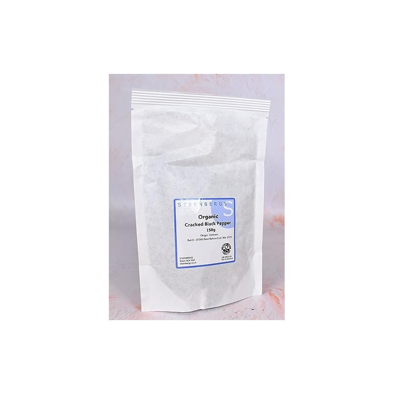 Steenbergs Organic Cracked Black Pepper 150g