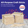 Artlicious 1000 Pcs Wood Craft Sticks, Popsicle Sticks for Crafts,