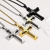 Yonhon Cross Necklace for Men Stainless Steel