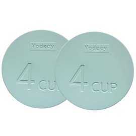 Yodecy Silicone Bowl Lids fit Pyrex Glass Bowls 7201-PC 4 Cup, fit Anchor Hocking Glass Bowls 7201-PC 4 Cup,Replacement Lids(2 Pack Pastel Blue)