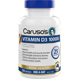 Carusos Vitamin D3 1000IU 250 Capsules
