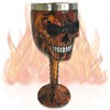 Decorative Goblet "Hot Stuff" - Burning Skull Wine Goblet (160