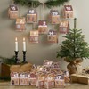 Naler 24 PCS Christmas Kraft Paper Gift Boxes with Countdown