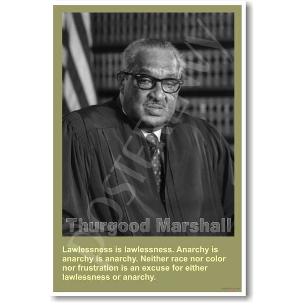 Thurgood Marshall - Famous African American - Supreme Court Justice - Classroom Poster