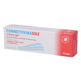ConnettivinaSole Crema gel | tubo da 100 g| Acido Ialuronico 0,1%, Estratto di semi di Avena 5% | Per scottature, eritemi solari e arrossamenti