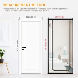 Cat Screen Door, Thickened Heavy Duty Pet Screen Door for Dogs Cats Mosquitos, Partition Mesh Cat Door Screen for Living Room, Kitchen, Bedroom, Cat Door Screen no Escape with Zipper (200 * 90CM)