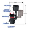 Seiwa WA93 Car Supplies, Drink Holder, Storage of 2 Cafe