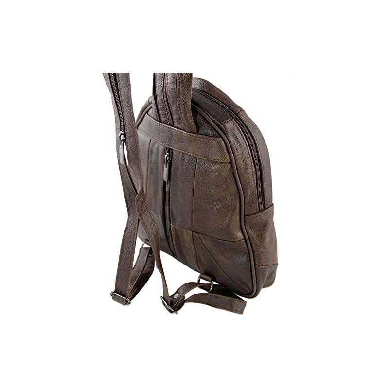Lambland Womens / Ladies Genuine Leather Backpack Handbag in Brown