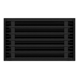 BUILDMART - 20x12 Modern AC Vent Cover - Decorative Black Aluminum Air Vent - Standard Linear Slot Diffuser - Heating and Cooling Register Grille for Ceiling, Walls & Floors - Texas Buildmart
