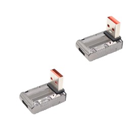 RIIEYOCA 90 Degree USB 3.1 GEN 2 Male to Type-C Female Adapter for 120W Fast Charging and 10Gbps Lightning Transfer,USB A to USB C 3.1 Converter，2Pcs（U+D