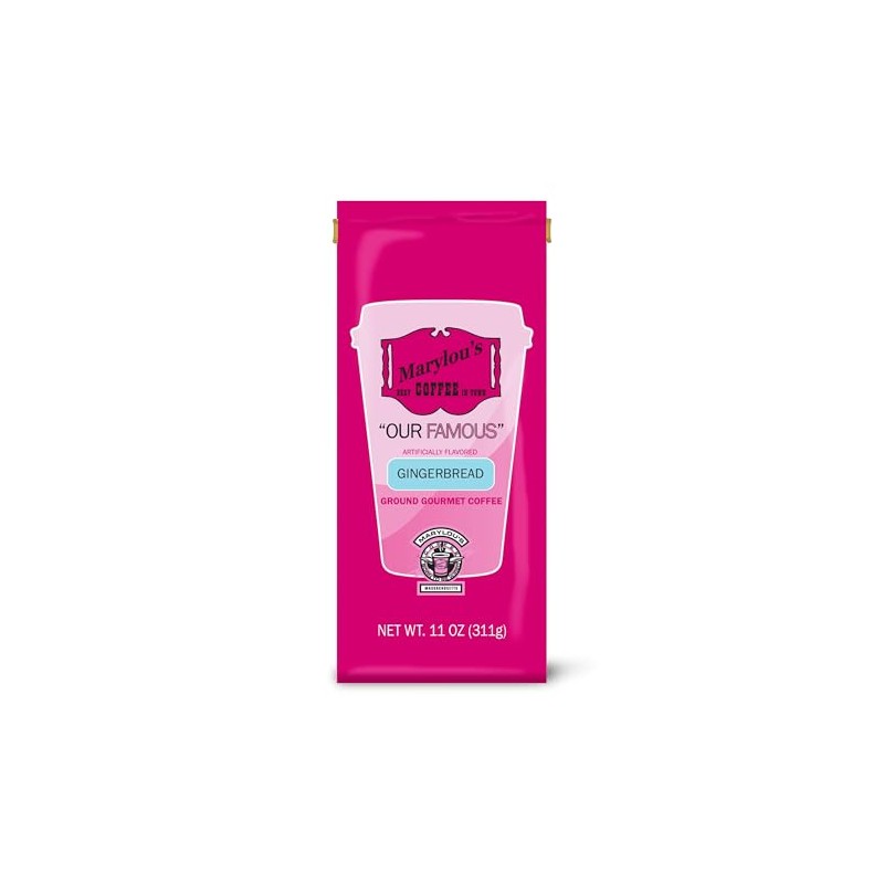 Marylou’s Coffee – Gingerbread Flavored Ground Gourmet Coffee – 11