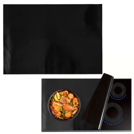 Große Induktionskochfeld Schutzmatte 54 × 90 cm, Silikon + Glasfaser, Flammhemmend und Hochtemperaturbeständig, Anwendbare Temperatur Innerhalb 250°C, Geeignet für Küchen