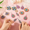 Craftdady 6 Pairs Evil Eye Diamond Art Earrings Making Kit