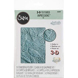 Sizzix CC 3DTIEmbossFolderTrpiclLeave CChilson 3D TI Carpeta en relieve Tropical Leave