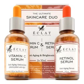 Eclat Suero Retinol Para Ojos Y Suero Facial De Vitamina C                                                                                            