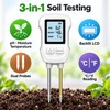 3-in-1 Digital Soil Tester with Backlit Display, pH Moisture &