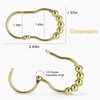 Shower Curtain Rings, SUTINE Shower Curtain Hooks, Wide Snap Shower