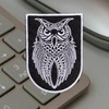 Owl Chevron 3D Embroidery Patch Tactical Hook and Loop Morale