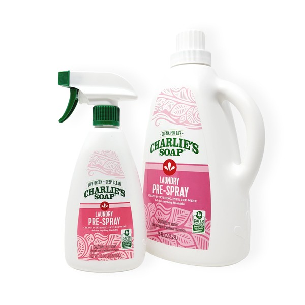 Charlie’s Soap Laundry Pre-Spray Stain Remover Refill Kit (91.9 fl