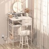 Small Vanity Desk No Mirror, 23.6 inch Makeup Vanity Table