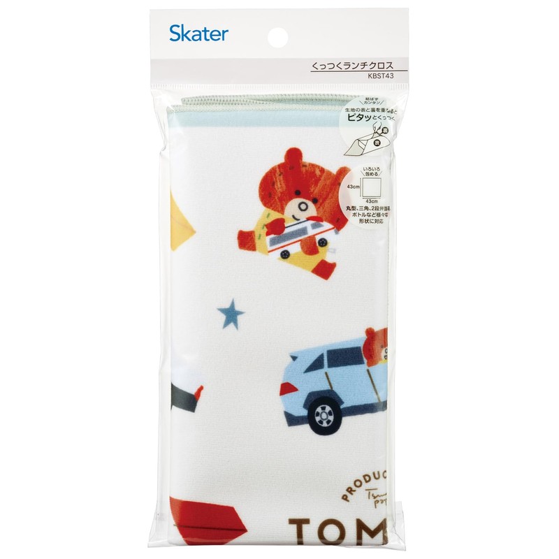 Skater KBST43 Sticky Lunch Cloth, Easy No Tie Tomica and