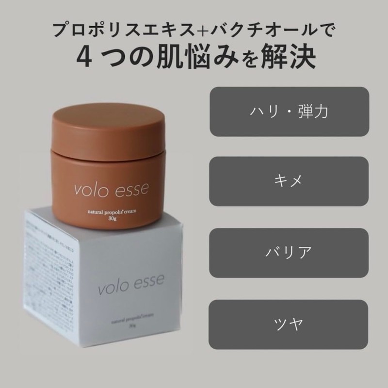 voloesse Natural Propolis Cream, 1.1 oz (30 g), Bactiol, Humanized