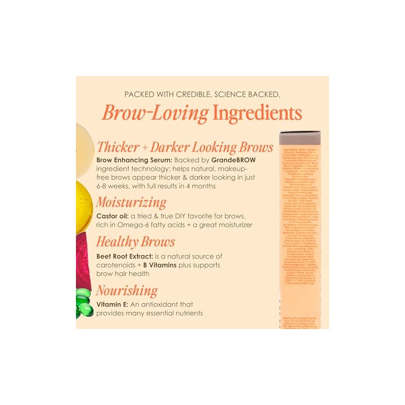 GrandeBROW 2-in-1 Tinted Brow Gel + Brow Enhancing Serum, Light
