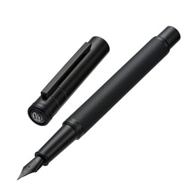 Asvine - Hong Dian Forest - Juego de pluma estilográfica de punta media, diseño clásico con convertidor y estuche de metal, color negro