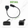 AMHTDOL OBD1 to OBD2 Adapter for Honda 3 Pin Cable,Compatible