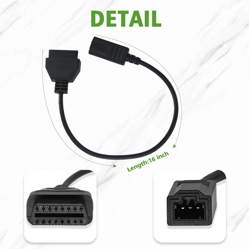 AMHTDOL OBD1 to OBD2 Adapter for Honda 3 Pin Cable,Compatible