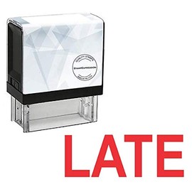 StampExpression - Late Office Self Inking Rubber Stamp - Red Ink (A-5308)