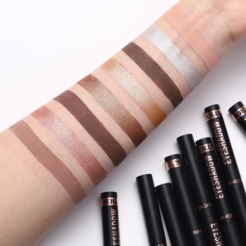 LANGMANNI 8Pcs Eyeshadow Stick Gift Set,Soft Smooth Cream With Matte