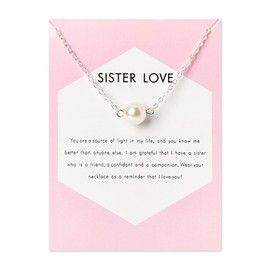 Little Big Sisters Gifts from Sister Birthday Graduation Gifts for Sisters Pearl Necklaces for Women Girls Wedding Gifts for Sister Gifts Ideas