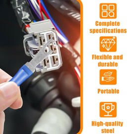 30 Piece Pin Tool Car Set with Box, Terminal Removal Removal Tool Kit, Car Cable Plug Release Tool, Removal Pin Tool Set for Most Connectors Terminals (Blue)